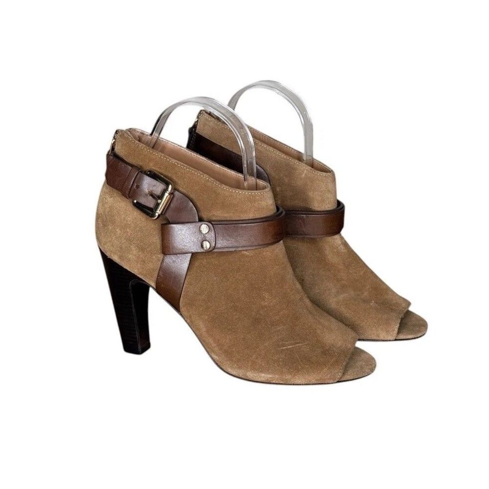 Vince Camuto Women’s Booties VC Signature Nikoletta Size 6.5 Leather Suede Tan